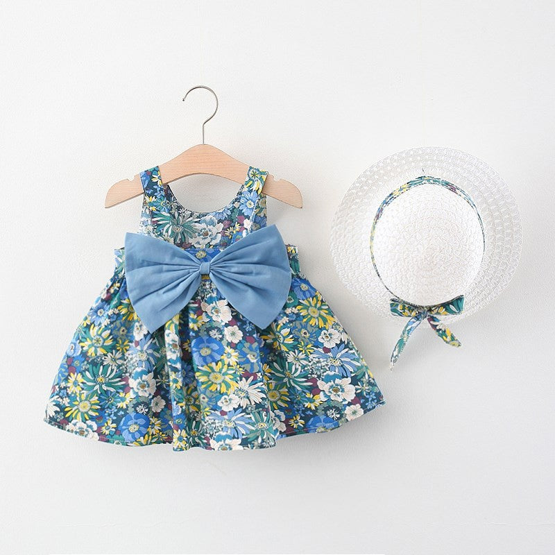 Children’s Bow Princess Dress – Countryside Style Party Dress for Girls