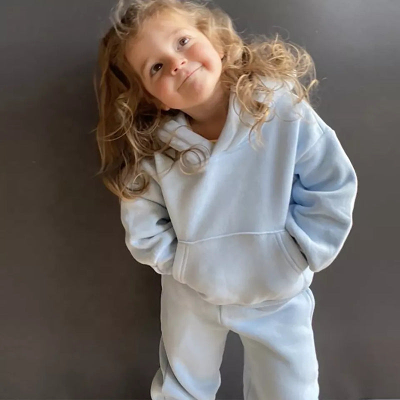 Korean Winter Fleece Set – High-Neck Zip Top & Jogger Pants (Unisex)