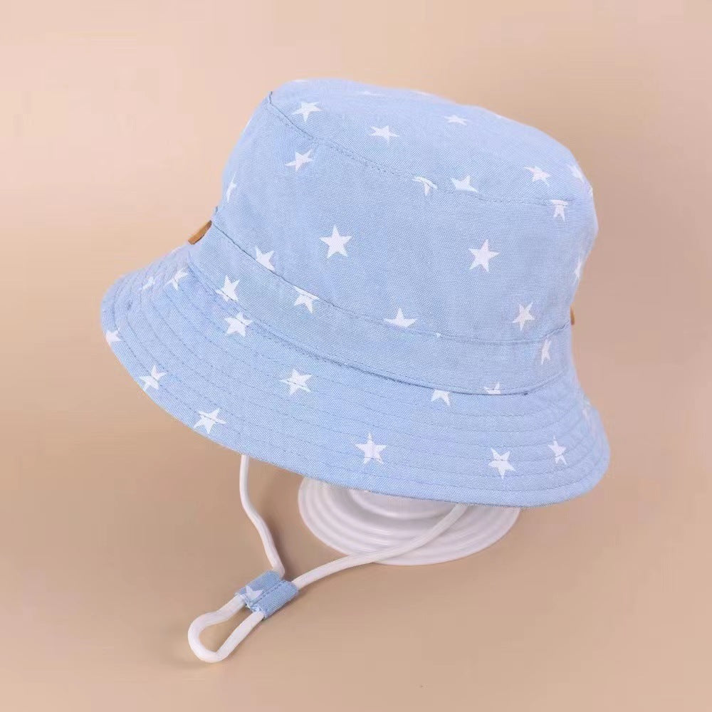Baby Animal Print Fisherman Hat – Windproof Spring/Summer Sun Hat