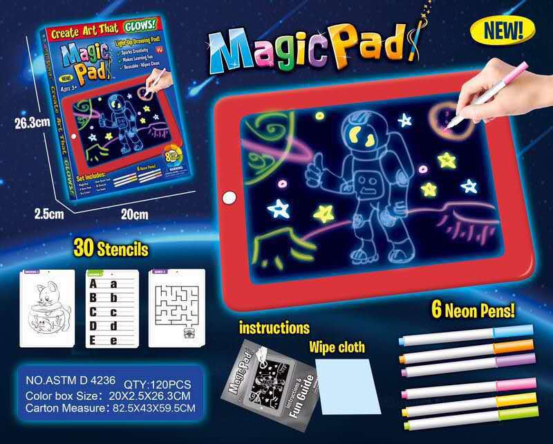 LED Luminous Drawing Board – 3D Magic Writing Pad for Kids!