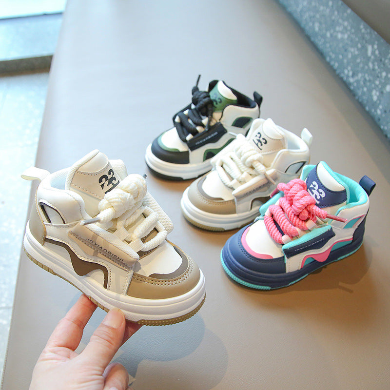 Spring/Autumn Kids’ Sports Shoes – Dopamine Style, High Tops & Casual Board Shoes