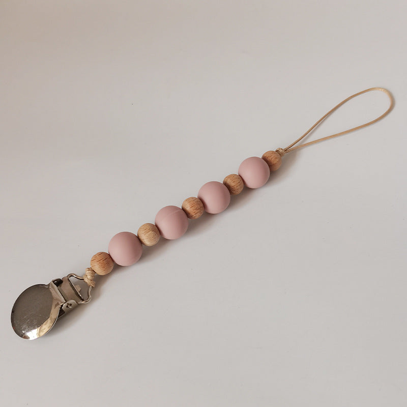 Silicone Bead Pacifier Clip – Soothing Teething Chain for Babies (DIY-Friendly)