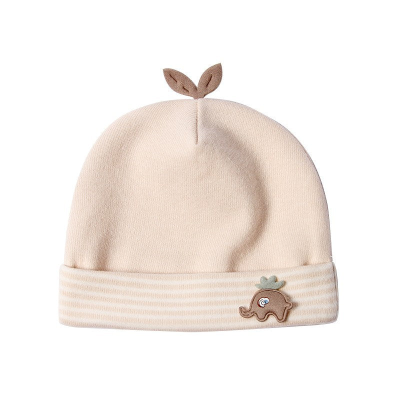 Double-Layer Cotton Baby Hat – Bear Style