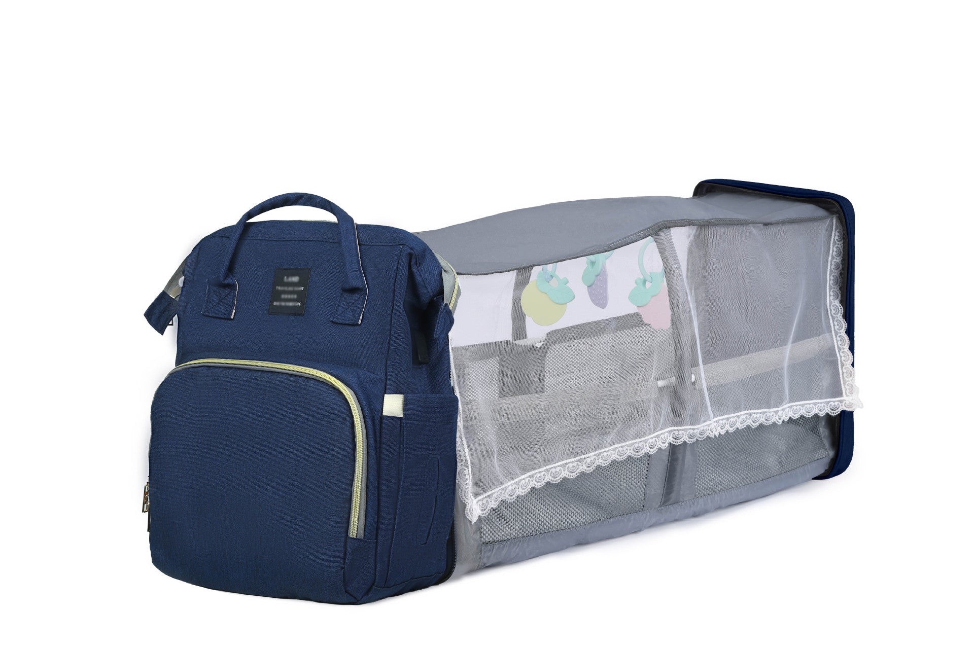 Multifunction Diaper Bag – With Portable Crib & Stroller Straps