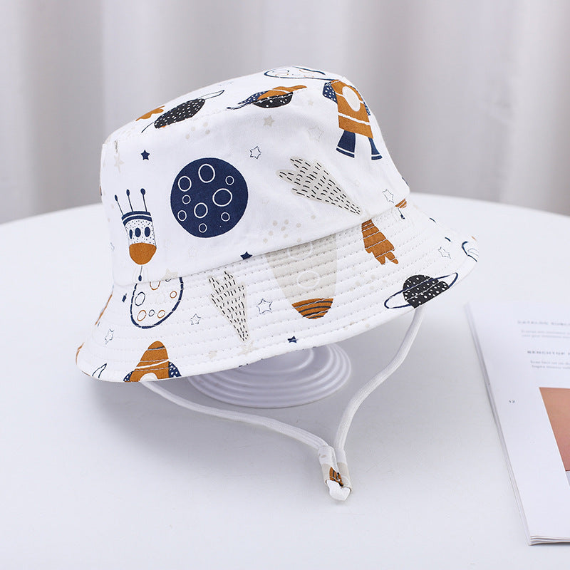 Summer Baby Sun Hat – Cartoon Bucket Hat for Boys & Girls (UV Protection)