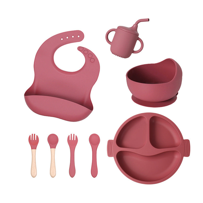 Silicone Divided Baby Plate – 3-Compartment Feeding Set for Toddlers