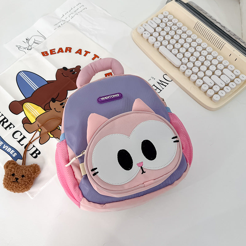 Cartoon Panda Kids Backpack – Trendy Casual Bag for Boys & Girls
