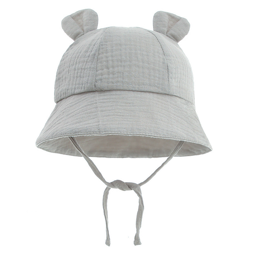 Muslin Baby Sun Hat – Lightweight Summer Bucket Cap