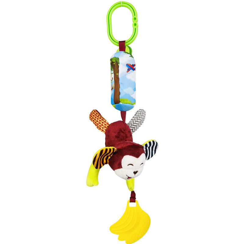 Baby Wind Chime Plush Toy – Hanging Animal Pendant for Crib, Car & Stroller