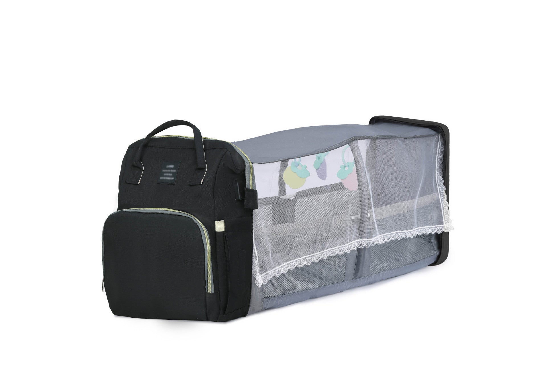 Multifunction Diaper Bag – With Portable Crib & Stroller Straps