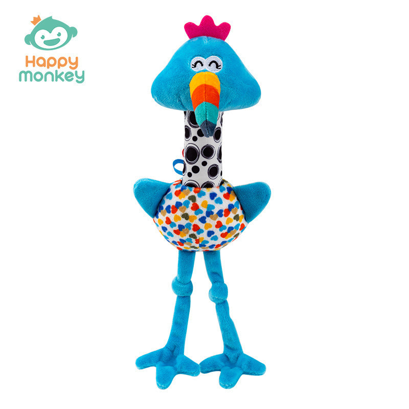 Baobao Le Baby Soothing Rattle – Grip Training Ringbell & Crinkle Sensory Toy