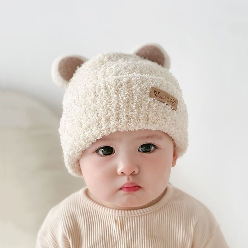 Bear Knit Winter Hat – Warm Windproof Beanie with Neck & Ear Protection