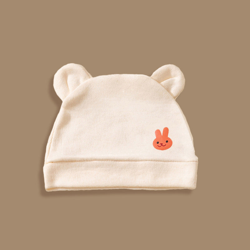 Double-Layer Cotton Baby Hat – Bear Style
