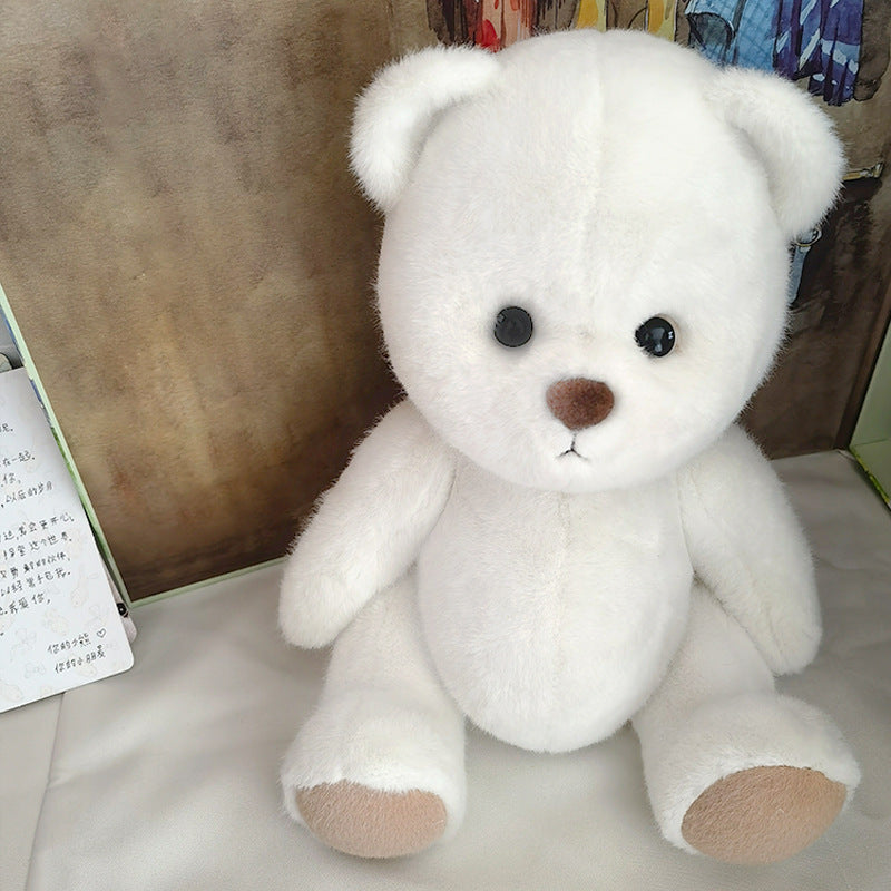 Handmade Jointed Bear Plush Doll – 30cm Soft Toy with Baby Clothes (Medium Size)
