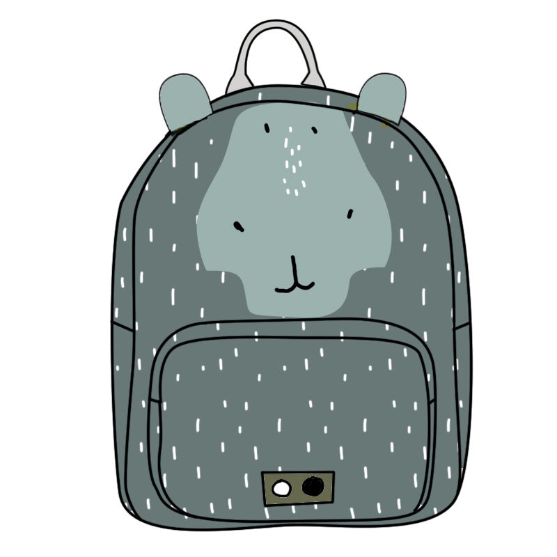 2023 Cute Animal Canvas Schoolbag – Small Kindergarten Backpack for Boys & Girls