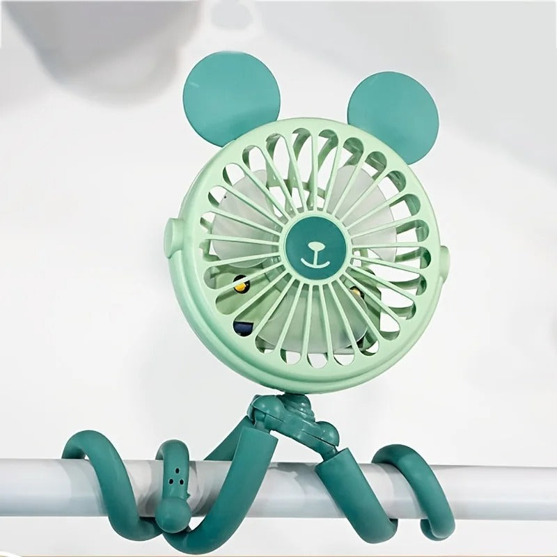 Octopus Baby Stroller Fan – USB Rechargeable Clip-On Fan with Flexible Tripod