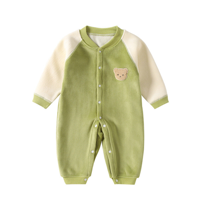 ❄️ Cozy Fleece Baby Onesie – Warm Long Sleeve Winter Outfit