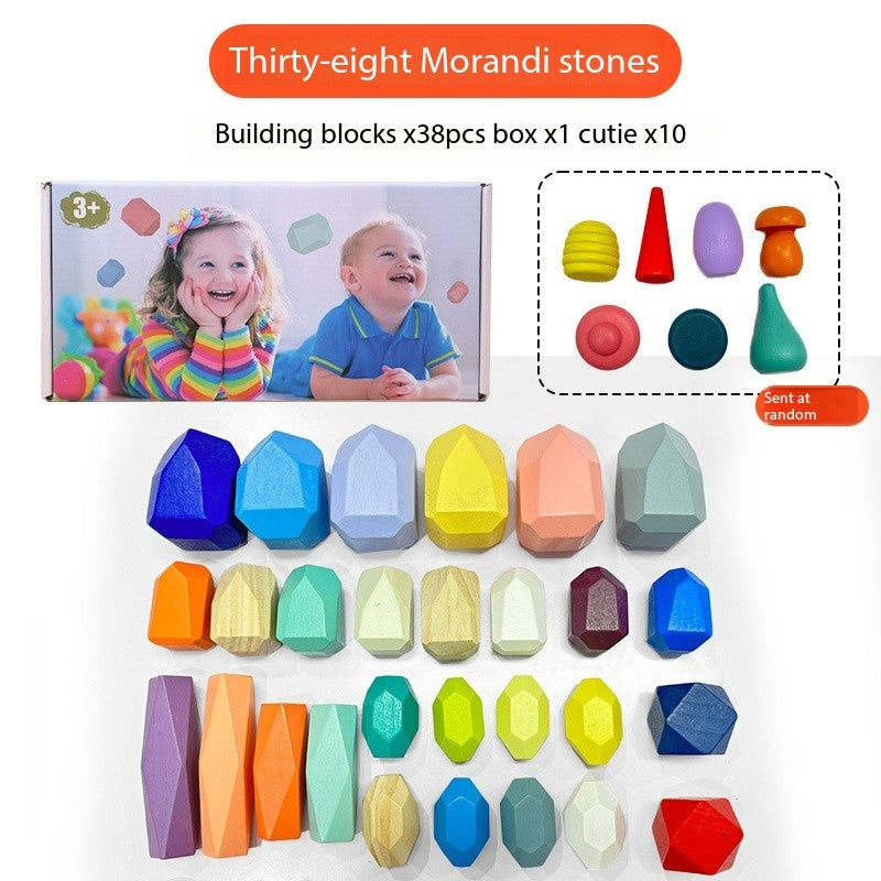 Montessori Stacking Stone Blocks – Colorful Balancing Puzzle Toy for Kids