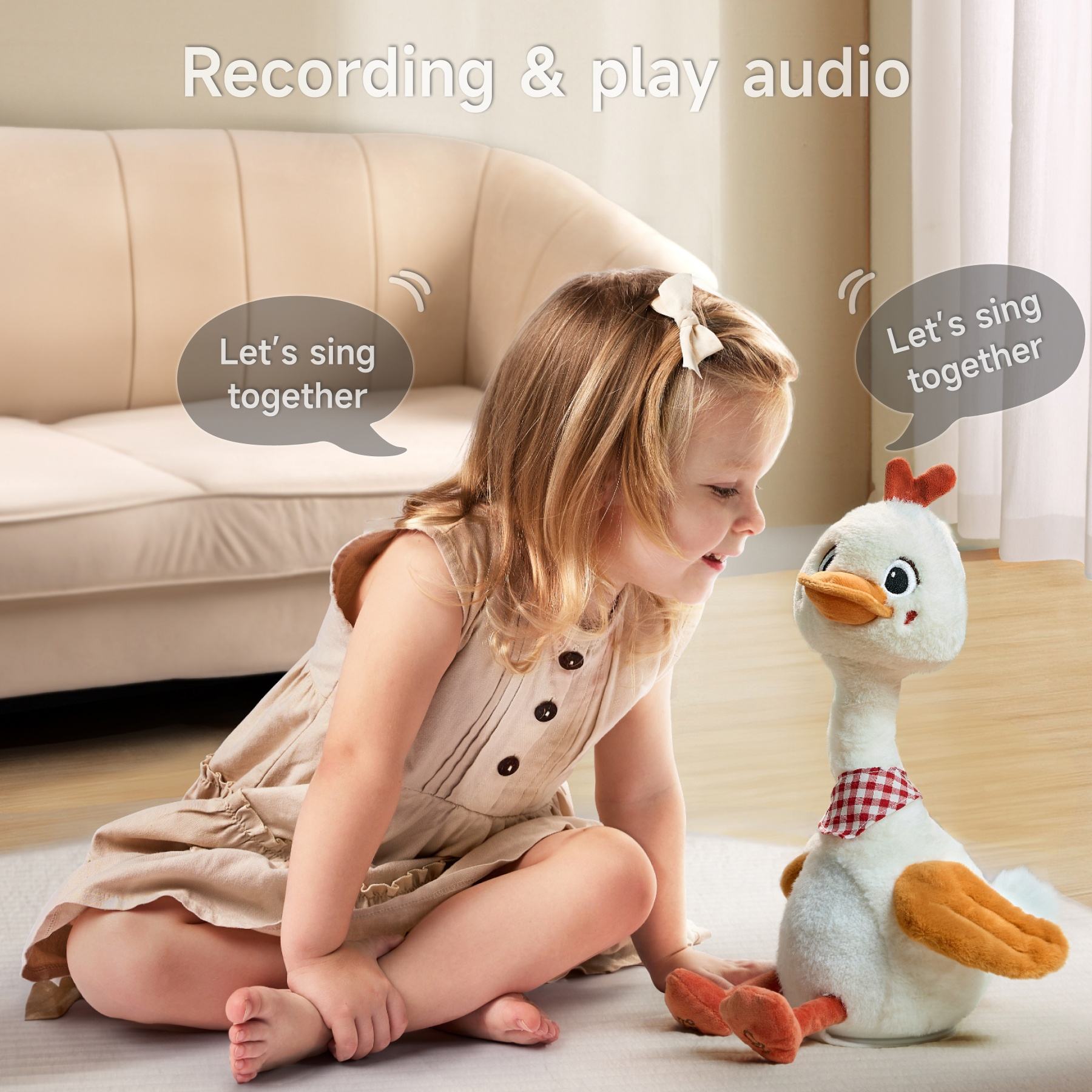 Dancing & Talking Duck Plush Toy – Musical, Soft, and Interactive