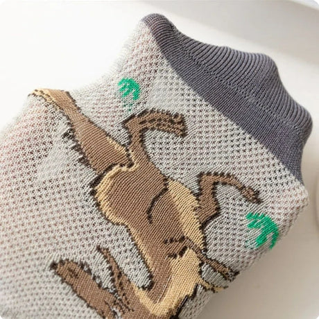 Summer Thin Dinosaur Socks – Breathable Mesh Socks for Boys (Baby to Big Kids)