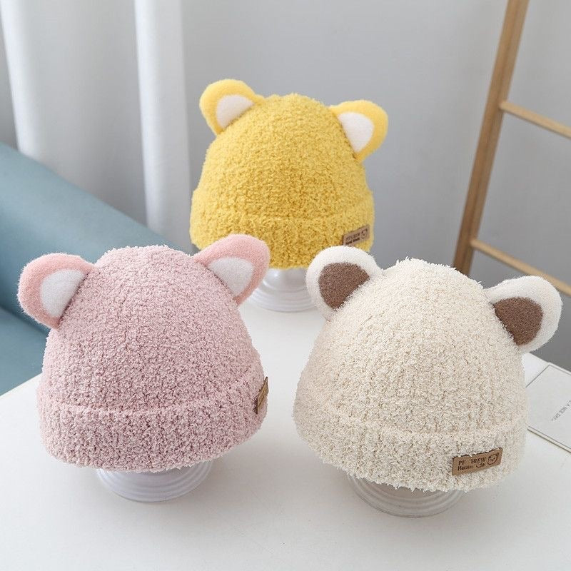 Bear Knit Winter Hat – Warm Windproof Beanie with Neck & Ear Protection