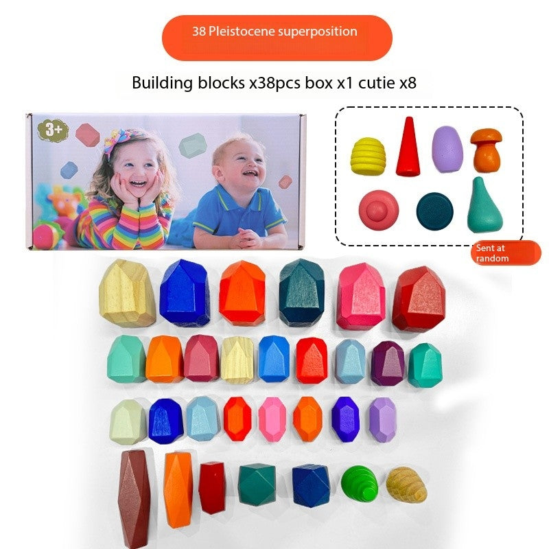 Montessori Stacking Stone Blocks – Colorful Balancing Puzzle Toy for Kids