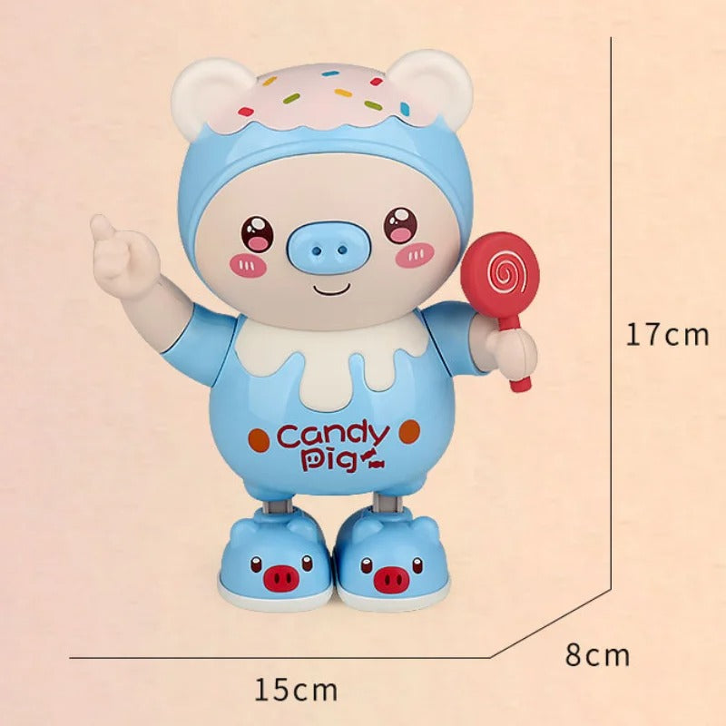 Dancing Pig Electronic Toy – Light-Up Cartoon Pet with Music for Kids