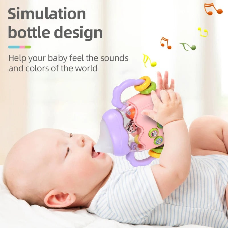 Baby Bottle Toy – Educational Musical Rattle & Teether