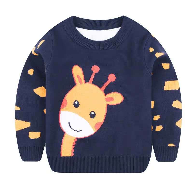 Children’s Cartoon Knit Sweater – Unisex Pullover for Autumn & Winter