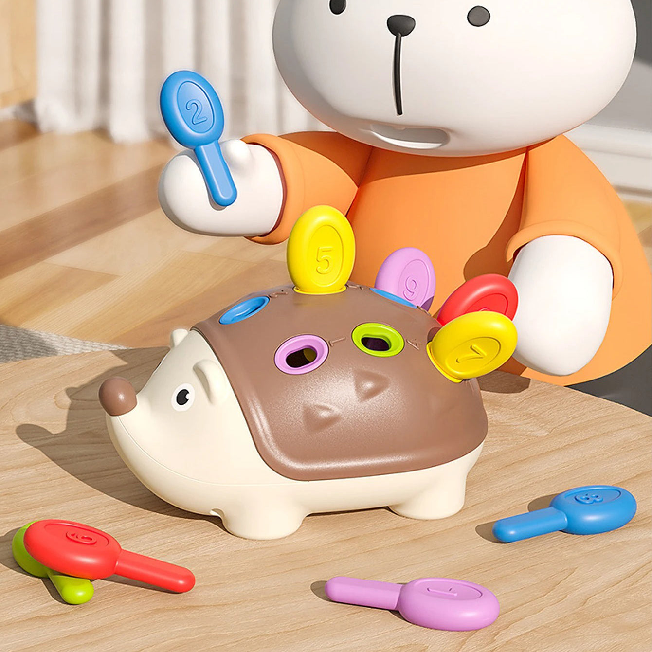 Montessori Hedgehog Toy – Fine Motor & Sensory Development for Babies