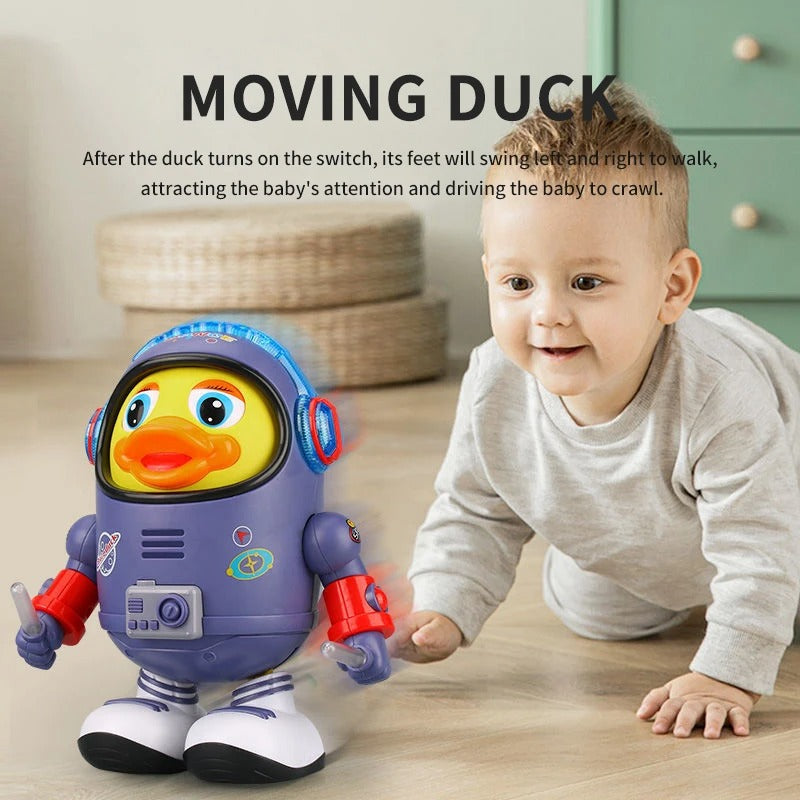Electric Dancing Space Duck – Colorful Light-Up Music Toy for Babies & Toddlers