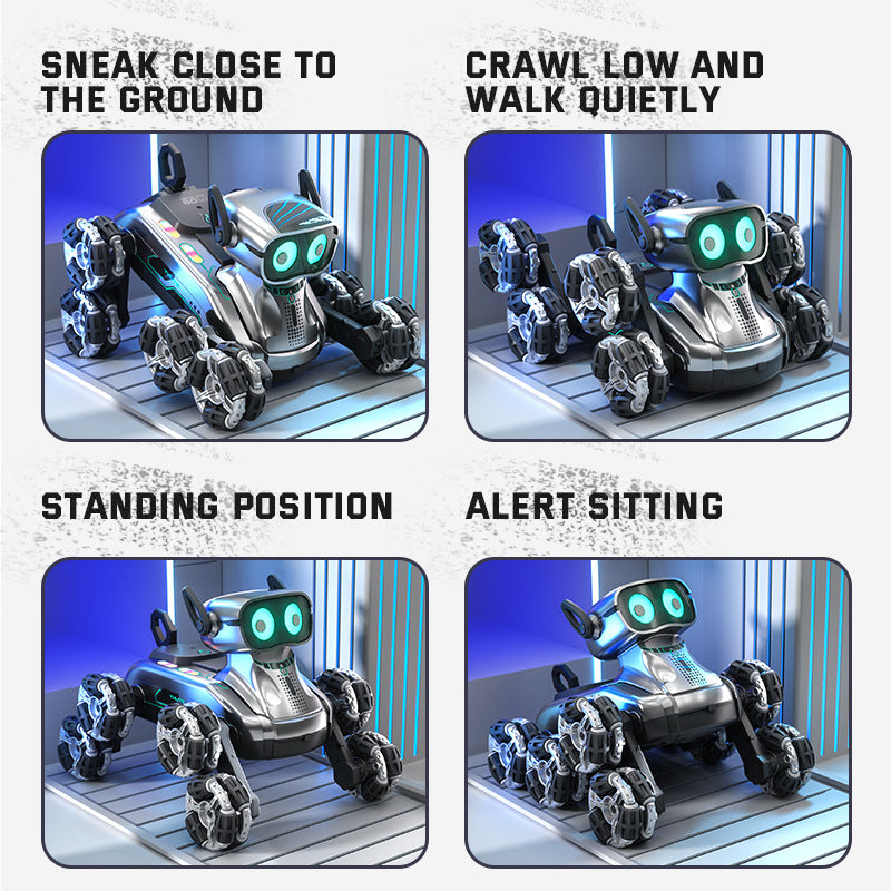 Mechanical Dog Stunt Car – 2-in-1 Remote Control Robot & Vehicle Toy