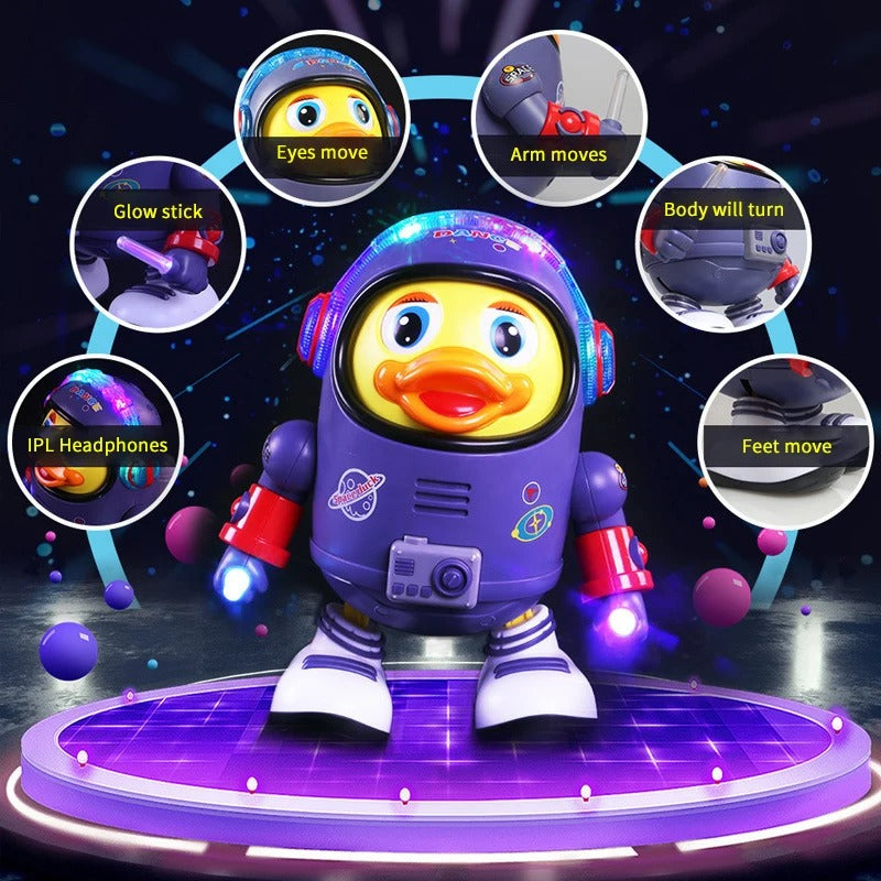 Electric Dancing Space Duck – Colorful Light-Up Music Toy for Babies & Toddlers