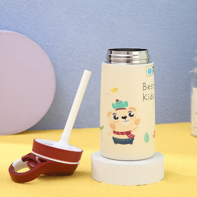 Cute Water Bottle – 316 Stainless Steel Kids Cup with Bounce Lid