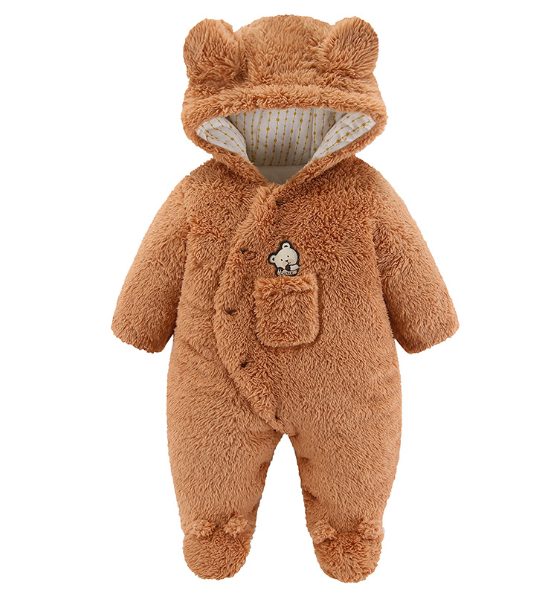 Winter Cotton Baby Jumpsuit – Warm Outdoor Romper Set for Newborns & Toddlers