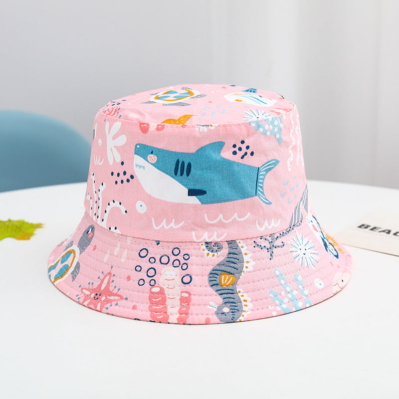 Summer Baby Sun Hat – Cartoon Bucket Hat for Boys & Girls (UV Protection)
