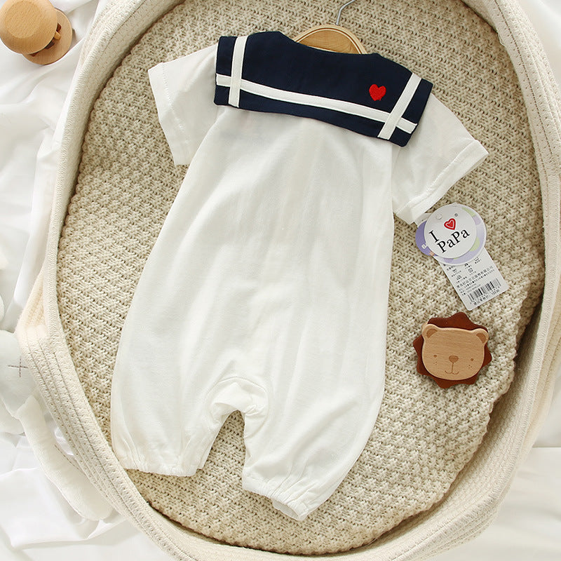 Navy Style Baby Onesie – Classic Newborn Sailor Outfit