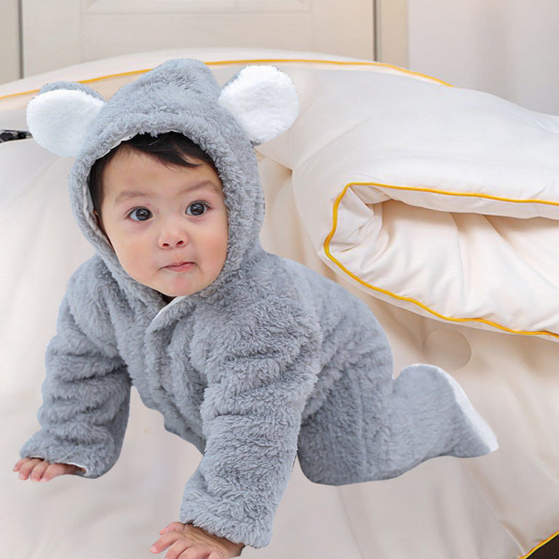 Winter Fleece Baby Romper – Warm Animal Costume Jumpsuit (Newborn to Toddler)
