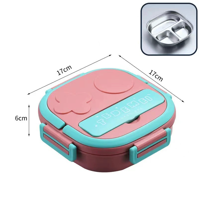 Portable Stainless Steel Bento Lunch Box – For Kids, Students & Outdoor Adventures
