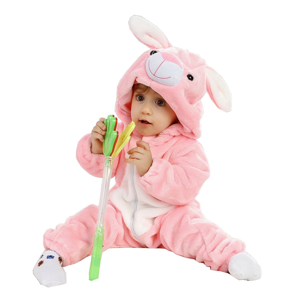 Flannel dinosaur baby onesie cross border baby animal costume