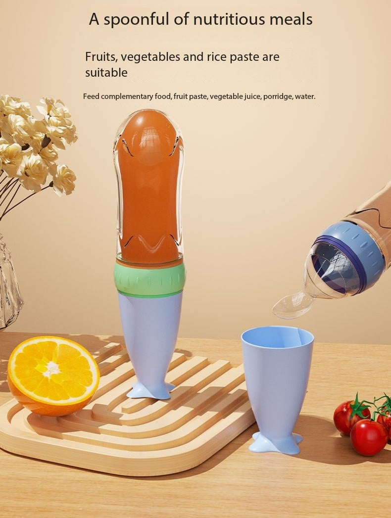Squeeze Silicone Feeding Spoon – Rice Paste Dispenser